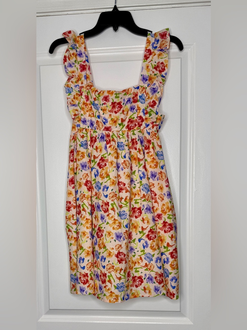 Storia The Rosemary Babydoll Mini Dress Multicolor Floral Ruffle Straps | EUC - Picture 6 of 8